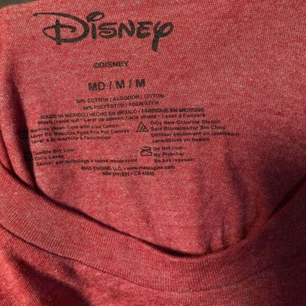 Disney Mickey‎ Mouse Sunglasses Distressed Graphic Crewneck Red - Picture 4 of 6